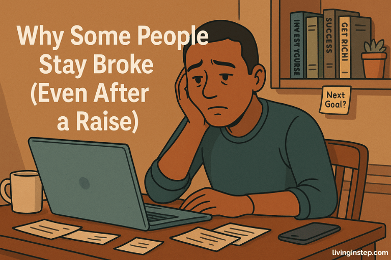 cartoon male sad looking poring over unpaid bills